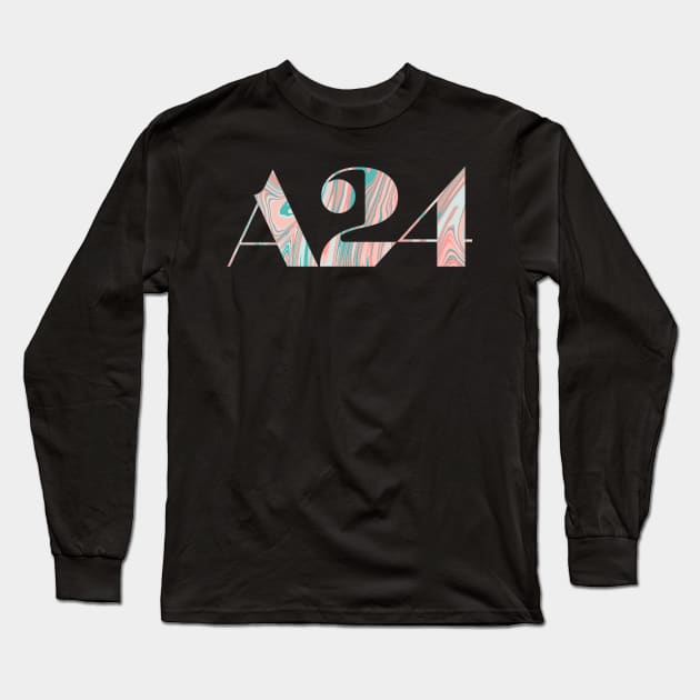 A24 aesthetic logo Long Sleeve T-Shirt by FlashmanBiscuit